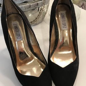 Jennifer Lopez Suede black high heels